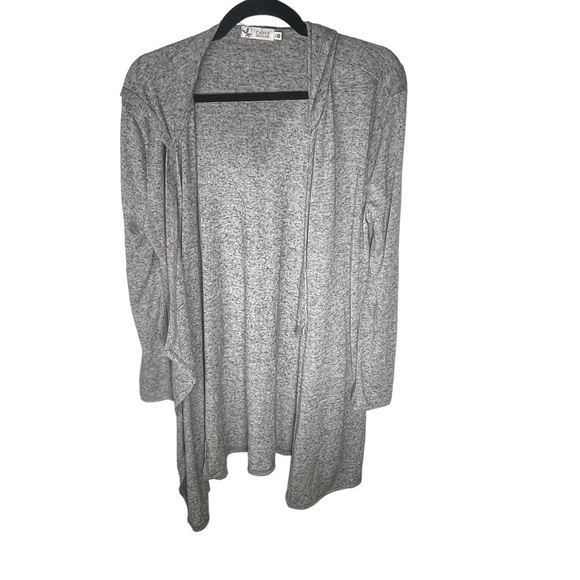 Carve Designs Open Front Hooded Cardigan Heathered Grey Size Medium - Picture 1 of 10